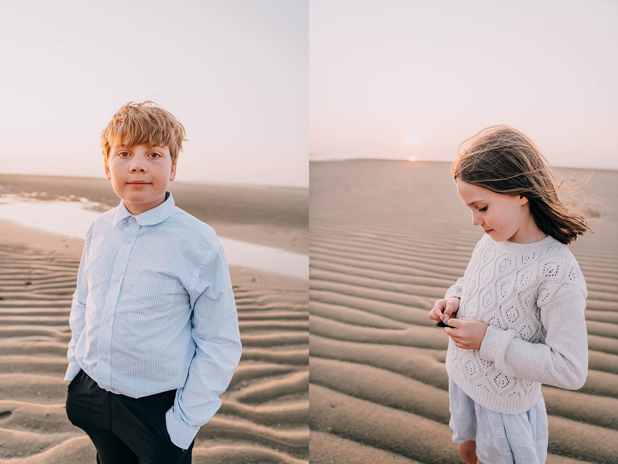 Portraits of brother and sister on the Brewster Flats